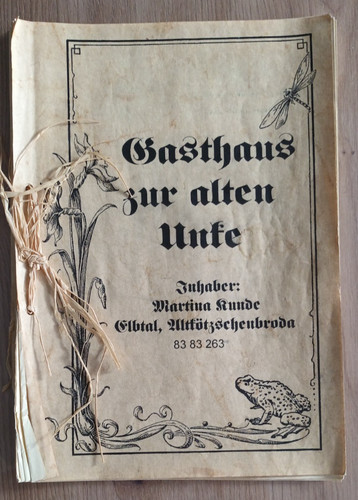Alte speisekarte gasthaus - alte,