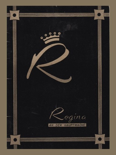 Alte cafékarte regina an - regina,
