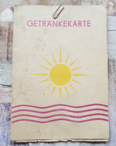 Ddr alte getränkekarte fdgb - getränkekarte,