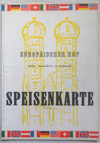 Alte historische speisekarte - alte,