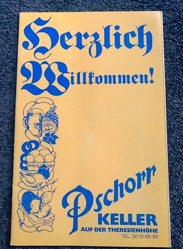 Alte speisekarte pschorr - *,