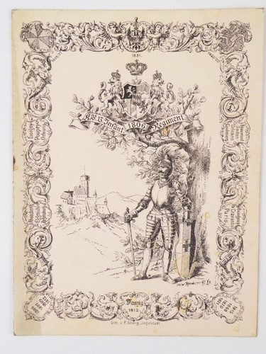 Alte litho speisekarte kgl - speisekarte,