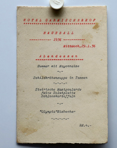 Orig alte speisekarte - ,
