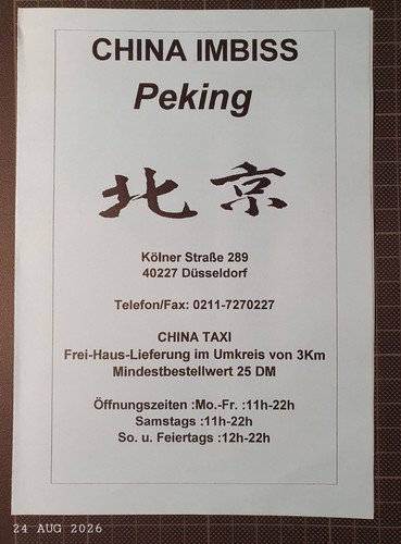 Alte speisekarte china - china, imbiss