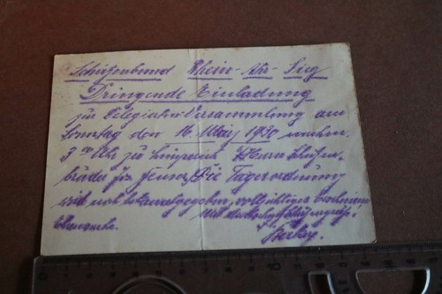 Tolle alte einladungskarte - tolle, des