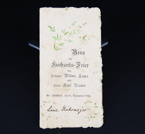 Alte speisekarte 1904 - alte,