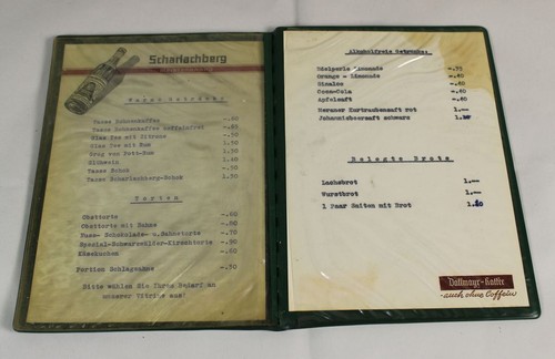 Alte speisekarte im - alte,